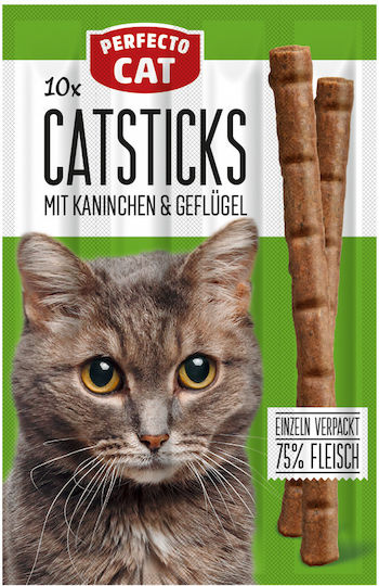 Perfecto Katzenleckerlis Katzen Kaninchen Huhn 10 Stücke x 5g