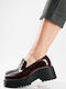 Women's Loafers in Burgundy Color