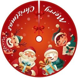Christmas Tree Skirt Fabric Red M90xD90cm.
