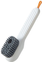 Shoe Cleaning Brush Detergent Container Flippy Multifunctional Brush Shoes Laundry Soft Bristles Non-damaging 17.3 X 4.5 X 6 Cm White Color