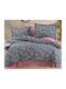MayHome Duvet Cover Set Single with Pillowcase 160x240 Floral