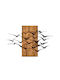 Homemarkt Wall Decor Birds Hm4805-metal Leaves Black-wood 86x3 Depth X58height