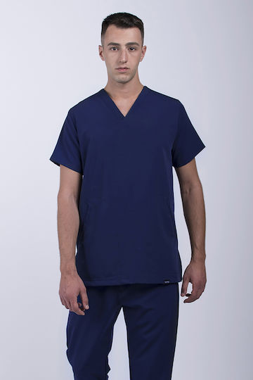 Numascrubs Men's Navy Blue Medical Blouse