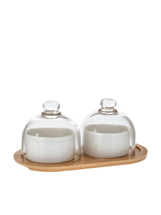 Iliadis Ceramic Dessert Divided Serving Tray Wh...