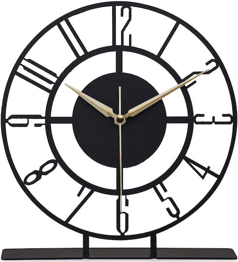 Bunella Tabletop Clock 901lmn1138 22.5x4x24cm Black Aberto Design Metal