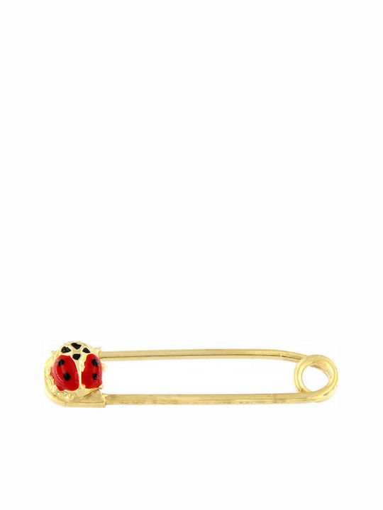 Ios Child Safety Pin made of Gold 14K for Girl