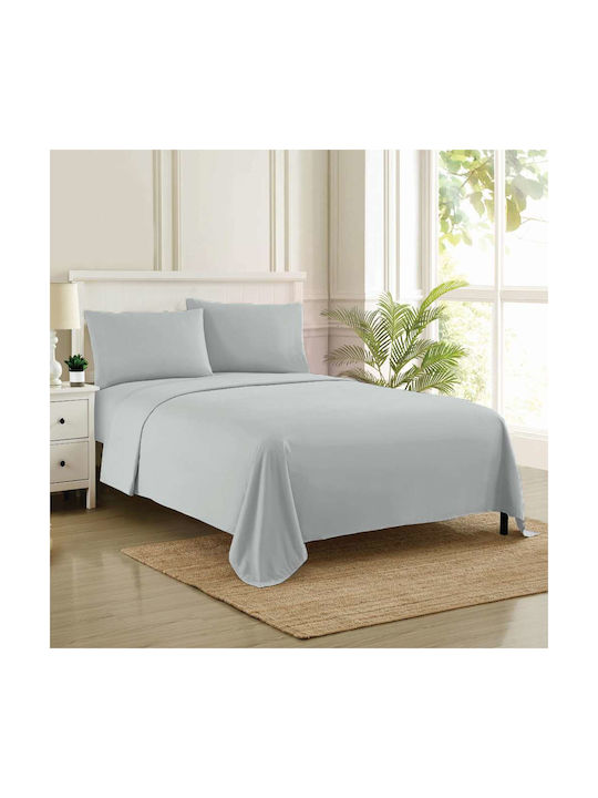 Espree Solid Σετ Μαξιλαροθήκες Light Grey 52x72εκ.