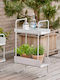 Metal Console Table Soft Grey L48xW24.2xH77.7cm