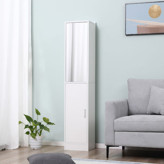 Kleankin Στήλη Μπάνιου Δαπέδου Μ32xΒ28xΥ162cm Λευκή