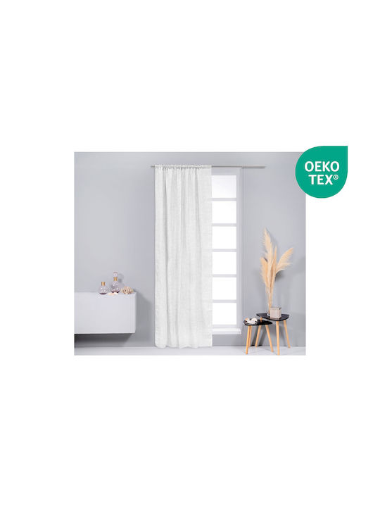 Κουρτίνα Pierre Cardin Lucatiel 140x270cm Λευκή Τρέσα