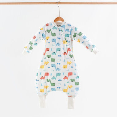abo Winter Babyschlafsack mit abnehmbaren Ärmeln Dino
