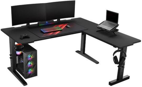 Γωνιακό Γραφείο 155x160x70εκ. Μαύρο