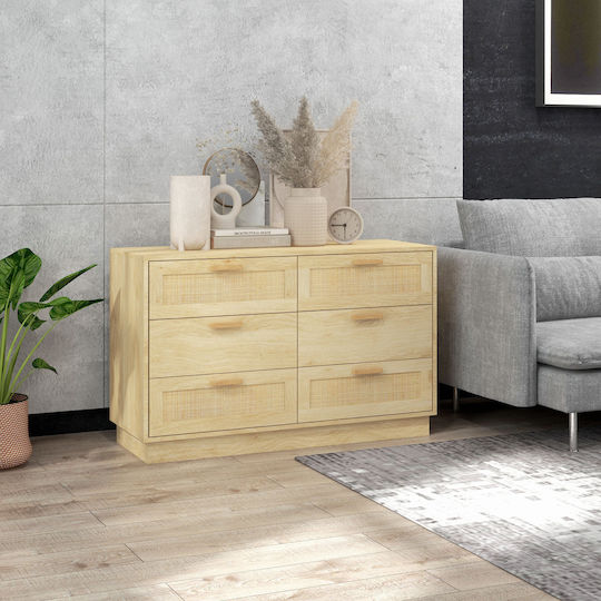Συρταριέρα Κρεβατοκάμαρας mit 6 Schubladen Oak 110x40x69cm