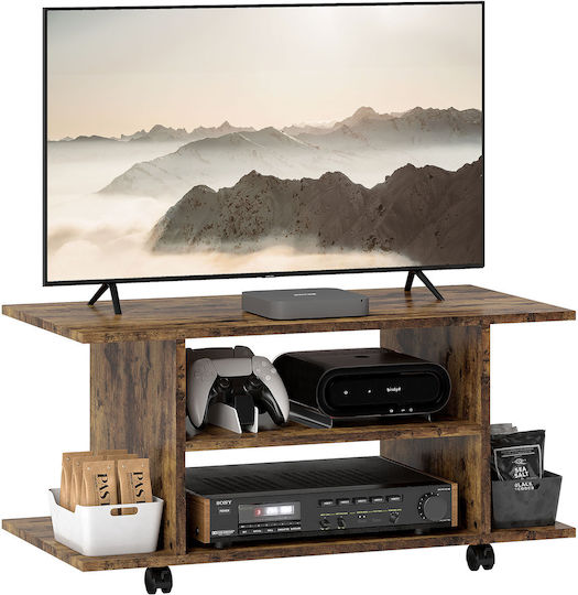 TV Stand with Wheels Rusty Brown L80xD40xH40cm