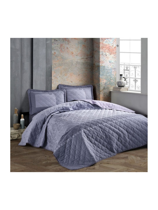 Pucioasa Module Cuvertură Extra-dublu Bumbac Violet 240x260cm 3buc