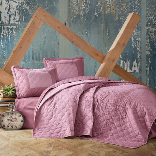 Pucioasa Module Cuvertură Extra-dublu Bumbac Roz 240x260cm 3buc