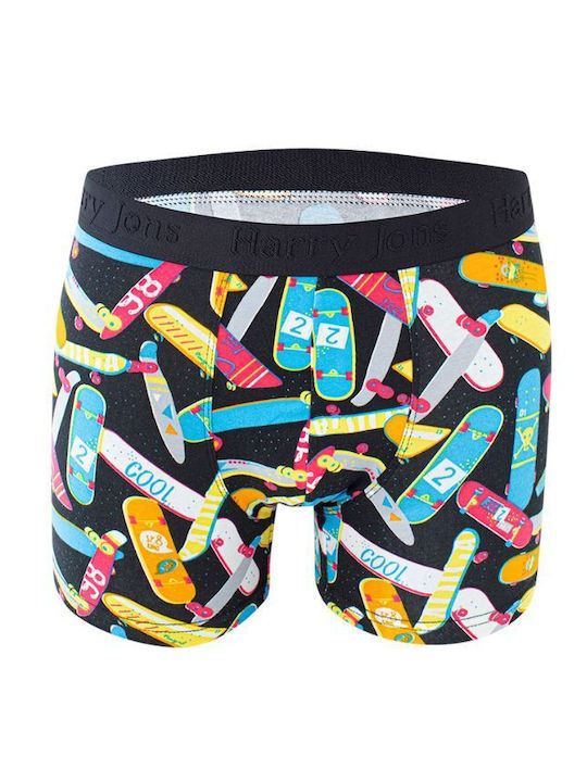 Herren Boxershorts Black mit Mustern 1Packung