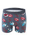 Herren Boxershorts Dark Grey mit Mustern 1Packung
