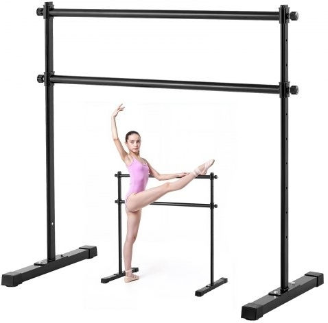 Vevor Ballet Barre Freestanding Portable Fitness Dance Bar Height Adjustable