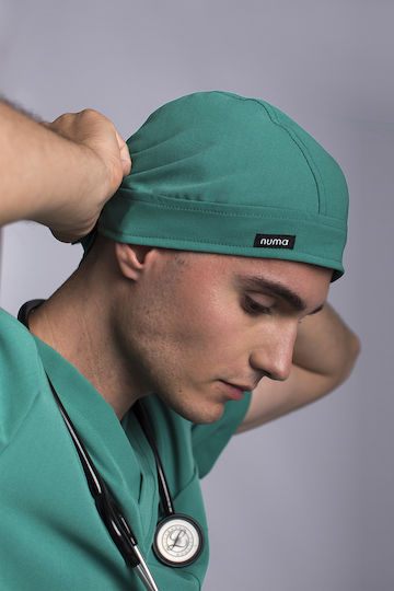Numascrubs Men's Green Surgical Cap
