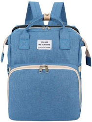 Wickeltasche-Wickelrucksack Hellblau 42x32x22cm.