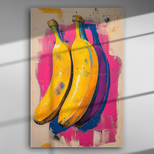 Pop Ästhetik Banane – Gemälde Segeltuch 67 x 45cm