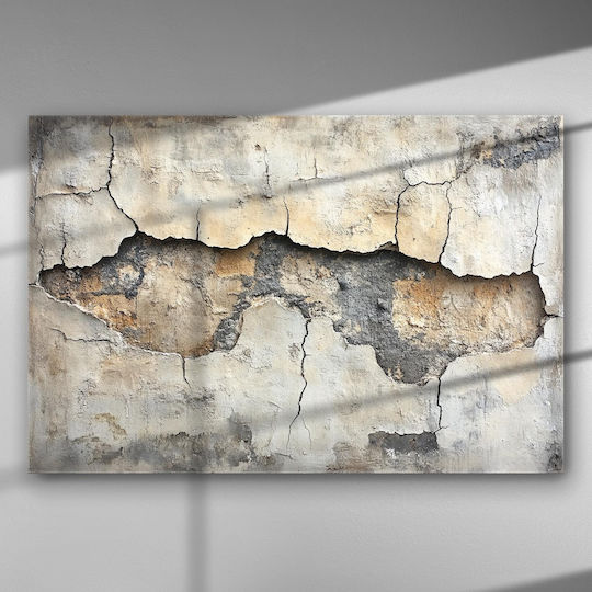 Abstract Art Cracks – Canvas Painting 67 X 45cm