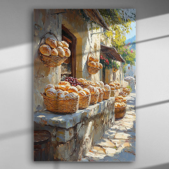 Ζεστό Χωριάτικο Στενό – Πίνακας Καμβά-67 X 45cm