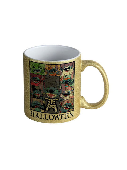 Koupakoupa Halloween Becher Keramik Gold 330ml