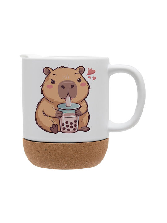 Koupakoupa Capybara Bubble Tea Mug Ceramic with...