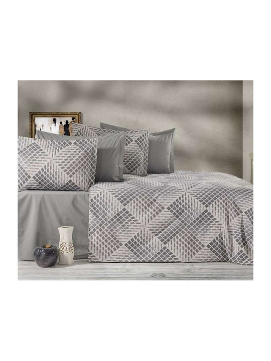 MayHome Sheet Sets King Size with Elastic 180x200+30cm. Geometric 4pcs