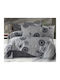 MayHome Sheet Sets Double with Elastic 140x200+25cm. Floral 4pcs