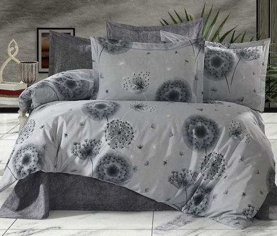 MayHome Bettwäsche-Set Doppel mit Gummiband 140x200+25cm. Floral 4Stück