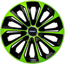 Capace De Roți Auto 15" Compatibile Volvo 4 Bucăți Verzi 6767 Capace De Roți Auto 15" Compatibile Volvo 4 Bucăți Verzi 6767