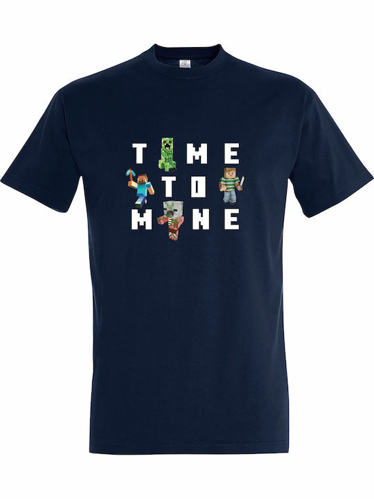 kirikoko Kids' T-shirt French Navy Time To Mine...