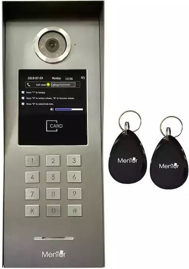 Interfon Video Exterior Ip Scară Apartament Fără Fir Wifi Ip65 2mp 4.3 Inch Hd Ir Poe Mentor Sy090