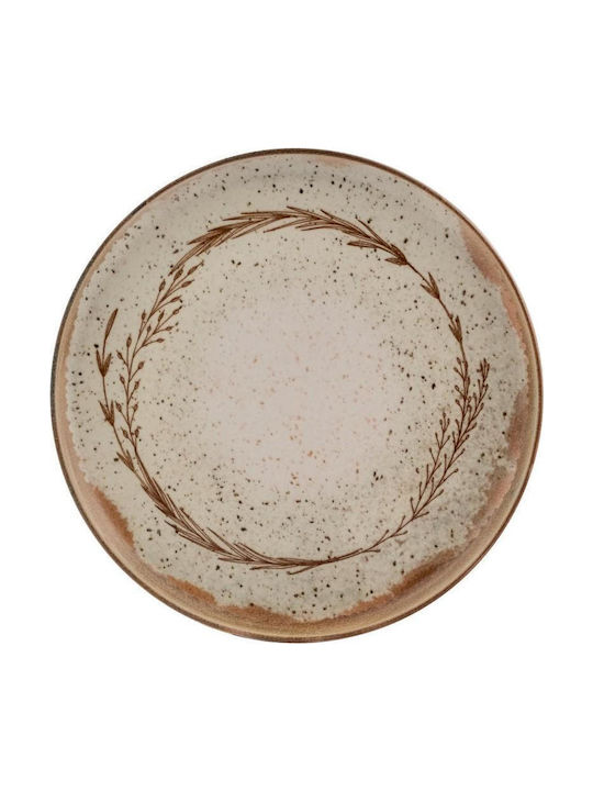 Bormioli Rocco Shallow Serving Plate from Beige Porcelain with Diameter 24cm 6 Pieces