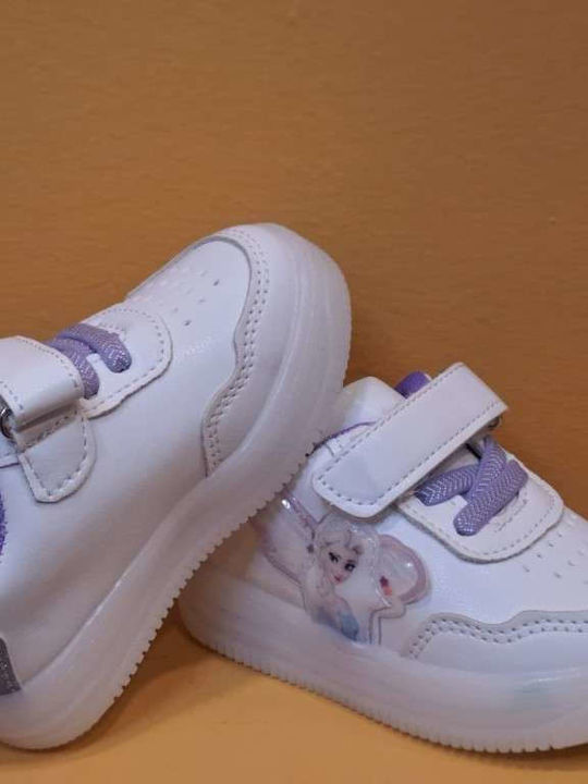 Παιδικά Sneakers με Φωτάκια Λιλά