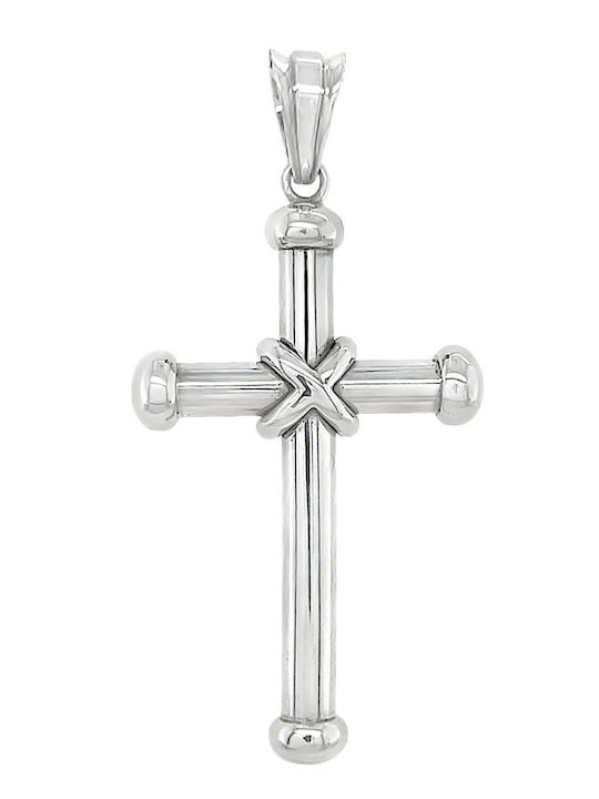Xryseio Women's White Gold Cross 18K