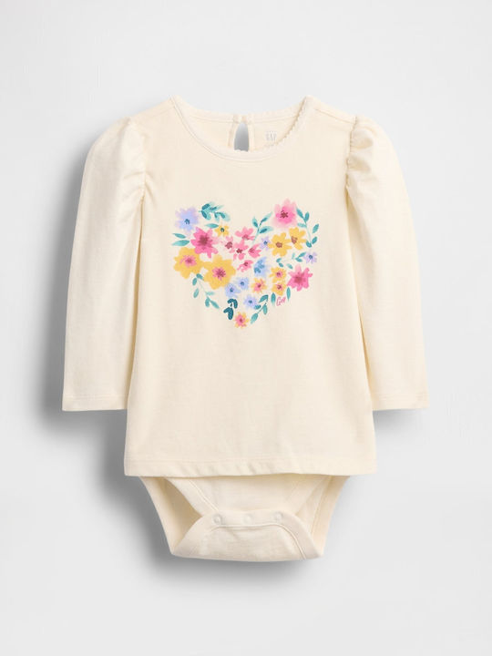 GAP Babystrampler Langärmliges Ivory Frost