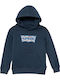 Kids Sweatshirt with Hood and Pockets Navy Blue Batwing