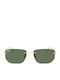 Ray Ban Unisex Sonnenbrille mit Gold Metall Gestell und Grün Linse RB3768 001/71