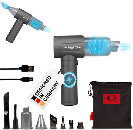 Heyner VacuDuster Pro 2in1 Car Handheld Vacuum & Blower Rechargeable 12V 90W Grey