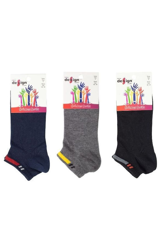 Design Socks Παιδικά Σοσόνια Πολύχρωμο 3 Ζευγάρια