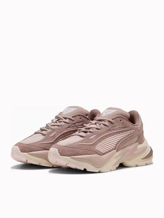 PUMA Дамски Флатформи Сникърси Розови Late Crem