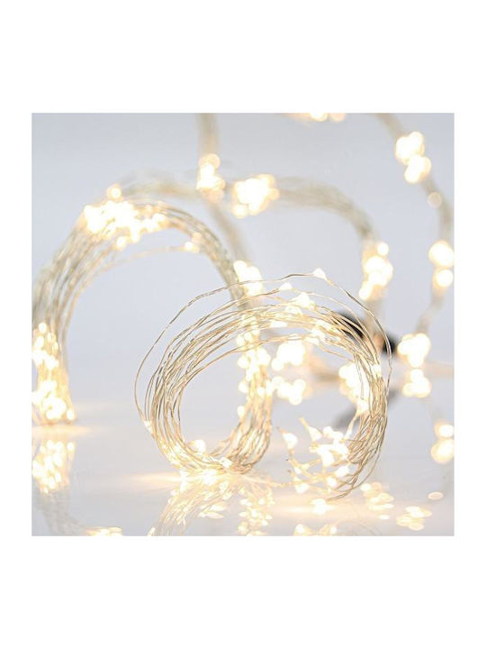 Octopus 400 Mini LED 4.5V Transformer Silver Copper Wire Warm White LEDs Every 10cm 16 Lines x 25 LEDs 5m Power Extension IP44 Eurolamp 600-08431