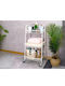 Verk Group Metallic Kitchen Trolley 3 Tiers Black 40x32x78cm