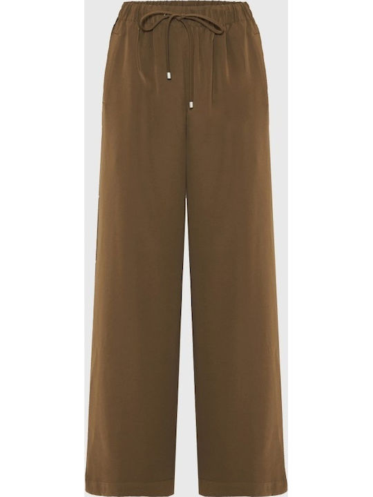 Funky Buddha Women's High-waisted Fabric Trouse...