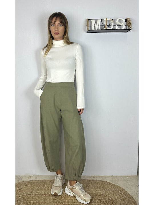 Moutaki Damen Stoff Hose Bay Leaf Mint