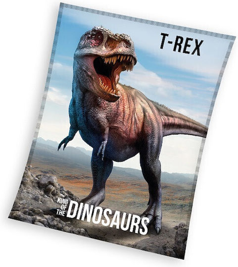 Carbotex Blanket Fleece Dinosaur Multicolored 170x130cm